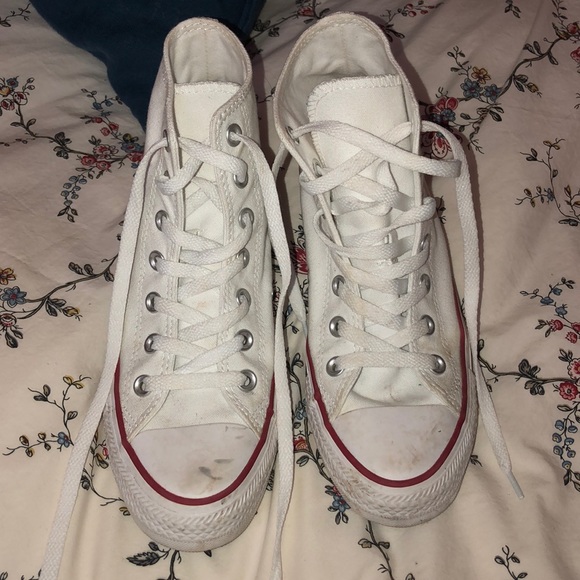 White High Top Converse - Picture 1 of 3